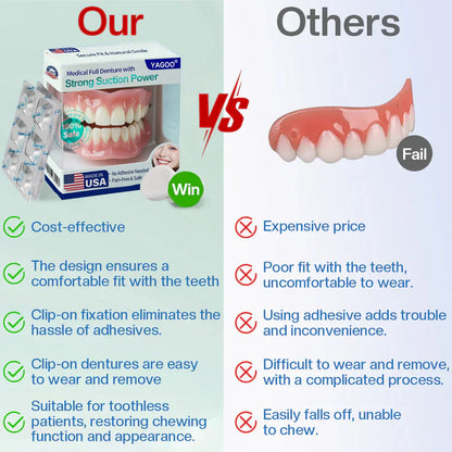 DarkFairy® Medical Full Denture with Strong Suction ✅ Made and Shipped from the USA🍀
