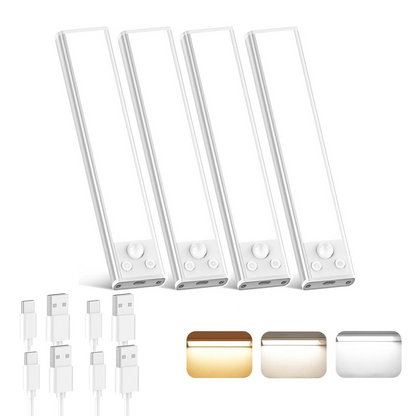 DARKFAIRY Under Cabinet Lights,76LED Motion Sensor Night Light Indoor