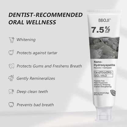 🔥Ends Tonight: Get 60% OFF Before It’s Gone!🎁 BBOJI™ Fluoride-Free Hydroxyapatite Toothpaste – Gentle Whitening & Enamel Strength for Sensitive Teeth
